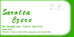 sarolta czere business card